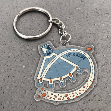 Maxcorners Clay Shooting Target Range Diagram Customized Name 3D Keychain And Ornament