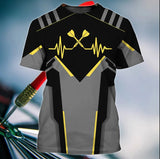 Maxcorners Dart Personalized 3D All Over Printed Heart Pulse Line Shirt