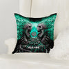 Maxcorners Darts Dual Skull Flame Multicolor Customized Name 3D Pillow