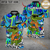 Maxcorners Urban Bunny Golfer Shirt Golf Polo Customized Name, Team Name 3D Shirts (4 Colors)