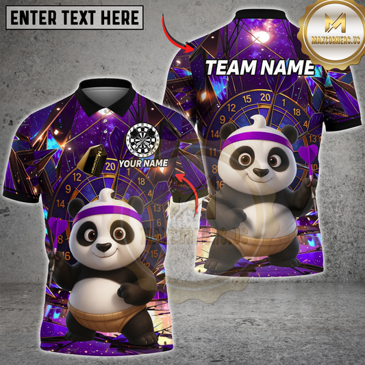 Maxcorners Kung Fu Panda Darts Warrior Multicolor Customized Name, Team Name 3D Shirts