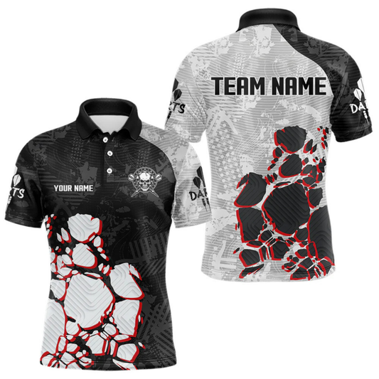 Maxcorners  Skull Dart Boards Custom Multi-Color Dart Shirt For Men, Dart Team Jerseys LM154