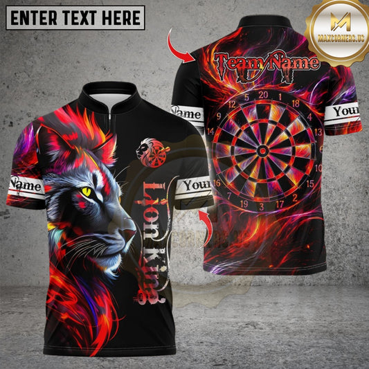 Maxcorners Darts Norse Mythology Viking Wolf Multicolor Customized Name, Team Name 3D Shirt