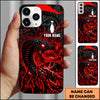 Maxcorners Bowling Red Cobra Lightning Multicolor Personalized Name 3D Phone Case