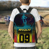 Maxcorners Motocross 6 Personalized Name And Number Backpack