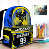 Maxcorners Motocross 18 Personalized Name And Number Backpack