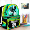 Maxcorners Motocross 23 Personalized Name And Number Backpack