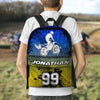 Maxcorners Motocross 38 Personalized Name And Number Backpack