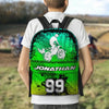 Maxcorners Motocross 37 Personalized Name And Number Backpack