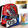 Maxcorners Motocross 50 Personalized Name And Number Backpack