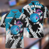 Maxcorners Bowling and Pins Hexagram 2 Multicolor Option Customized Name 3D Shirt