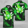 Maxcorners Bowling And Pins Abstract Grunge Texture Multicolor Option Customized Name 3D Shirt