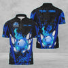 Maxcorners Bowling And Pins Abstract Grunge Texture XXXX Multicolor Option Customized Name 3D Shirt