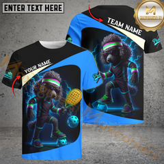 Maxcorners Pickleball Electric Poodle Power Customized Name & Team Name 3D Shirts