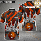Maxcorners  Bowling Furious Strike Multicolor Customized Name, Team Name 3D Shirts