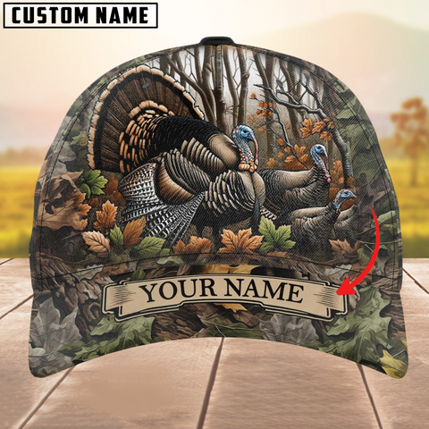 Maxcorners Turkey Hunting Camouflage Pattern Personalized Cap 3D