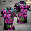 Maxcorners Bowling And Pins Bear Scary Teddy Graffiti Style Customized Name, Team Name 3D Shirt (4 Colors)