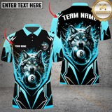 Maxcorners Billiard Pool 8 Ball Arctic Wolf Personalized Name Men And Women 3D Polo Shirt Custom Billiard Team Jersey For Tammie