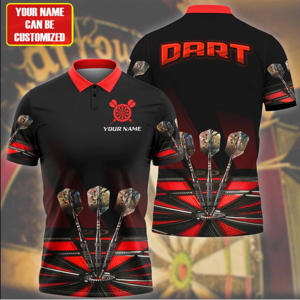 Maxcorners Dart Personalized 3D All Over Printed Red Board Shirt