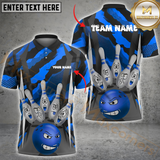 Maxcorners  Bowling Furious Strike Multicolor Customized Name, Team Name 3D Shirts