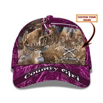 Maxcorners Country Girl Deer Hunting Ball Cap Hunting Camo Baseball Cap LM0402