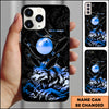 Maxcorners Bowling Golden Wolf Strike Ball Multicolor Personalized Name 3D Phone Case