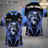 Maxcorners Billiard Pool 8 Ball Arctic Wolf Personalized Name Men And Women 3D Polo Shirt Custom Billiard Team Jersey For Tammie