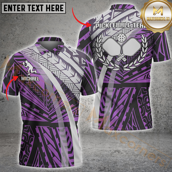Maxcorners Tribal Pickleball Multicolor Customized Name, Team Name 3D Shirts