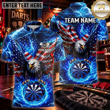 Maxcorners Darts & Electric Bullseye Explosion Graphic Customized Name, Team Name 3D Shirts
