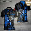 Maxcorners Cool Wolf With Flame Bowling Multicolor Customized Name, Team Name 3D Shirts