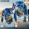 Maxcorners Fishing Technical Fish Scale Custom Name & Team Name 3D Shirts