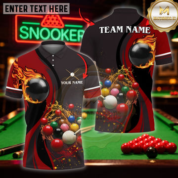 Maxcorners Billiards Wear Kinetic Energy Break Design Multicolor Customized Name 3D Shirt