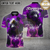 Maxcorners Bowling Shirt – Angry Panda Fire Bowling Ball Graphic – Multioptions Personalized Name, Team Name 3D Shirt (4 Colors)
