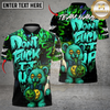 Maxcorners Bowling And Pins Bear Scary Teddy Graffiti Style Customized Name, Team Name 3D Shirt (4 Colors)