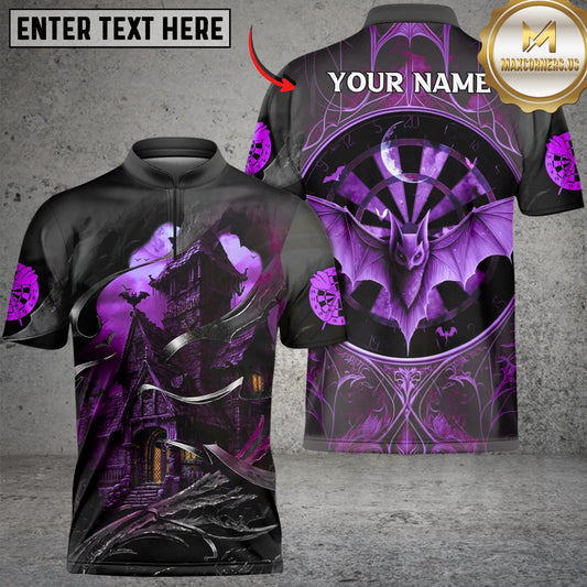 Maxcorners Darts Castle And Bats With Dartboard Multicolor Customized Name, Team Name 3D Shirts