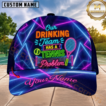 Maxcorners Tennis And Beer That's Why I'm Here Personalized Name 3D Cap