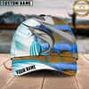 Maxcorners Fishing Blue Water Fish Skin Customized Name 3D Cap (7 Breeds)