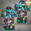 Maxcorners Graffiti Bunny Golf Polo Customized Name, Team Name 3D Shirts (4 Colors)