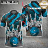 Maxcorners  Bowling Furious Strike Multicolor Customized Name, Team Name 3D Shirts