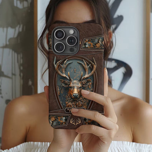Maxcorners Stunning Deer Ver 1 - Personalized Hunting Phone Case
 Full Wrap Phone Case LM0812