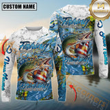 Maxcorners Pike Fishing  Beer & Fishing Flag Quote “Fishing solves most of my problems, drinking solves the rest” Dynamic Strike Sport Jersey Personalized Name, Team Name Long Sleeve Shirt