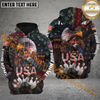 Maxcorners Eagle The Pride Of America Flag Bowling Jersey Customized Name, Team Name 3D Polo Shirt