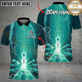 Maxcorners Darts Galaxy Thunder Multicolor Customized Name, Team Name 3D Shirts