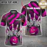 Maxcorners  Bowling Furious Strike Multicolor Customized Name, Team Name 3D Shirts