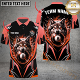 Maxcorners Billiard Pool 8 Ball Arctic Wolf Personalized Name Men And Women 3D Polo Shirt Custom Billiard Team Jersey For Tammie