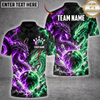 Maxcorners Bowling Fire Dragon & Flaming Energy Graphic Multicolor Customized Name, Team Name 3D Shirts