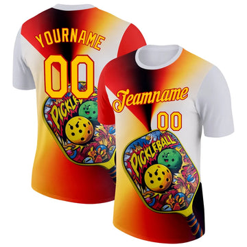 Maxcorners Comic Graffiti Pickleball Paddle Angry Balls Pop Art Blast Personalized Name 3D Unisex Shirt
