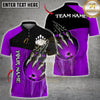 Maxcorners Bowling Skull Claw Strike Ball Multicolor Customized Name, Team Name 3D Shirts