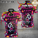 Maxcorners Halloween Panda Bowling Design Multicolor Customized Name, Team Name 3D Shirts