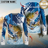 Maxcorners Fishing Technical Fish Scale Custom Name & Team Name 3D Shirts